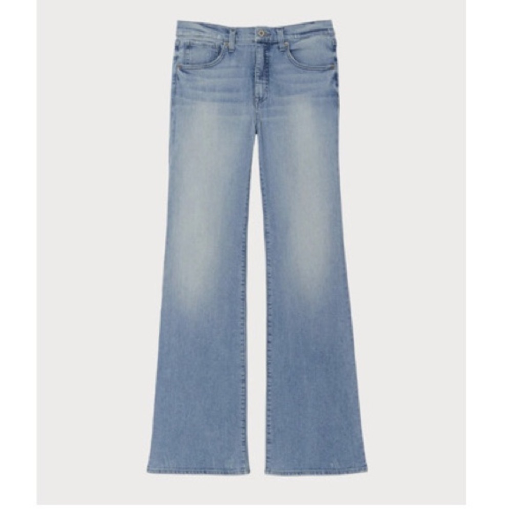 Nili Lotan Light Wash Flared Boot-Cut Jeans